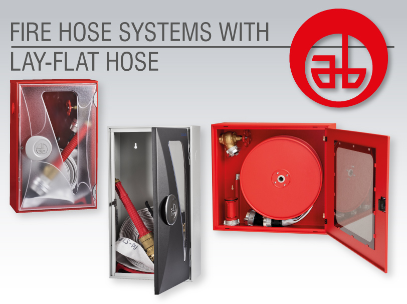 FIRE HOSE SYSTEMS WITH LAY-FLAT HOSE