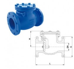ART. 106 VALVOLA A CLAPET, FLANGIA PN16