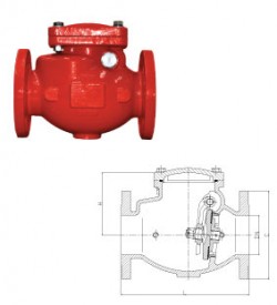 ART. 106/FM VALVOLA A CLAPET, FLANGIA PN16