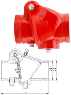 ART. 106/G VALVOLA A CLAPET SCANALATA UL/FM