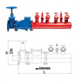 ART. 205/C GRUPPO ATTACCO AUTOPOMPA DI MANDATA FLANGIATO DN125-DN150