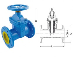 ART. 406 SARACINESCA CUNEO GOMMATO, FLANGIA PN16, CORPO OVALE