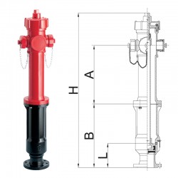 ART. 66/B MOD. EUR, DN80-DN100, TAPPI GHISA